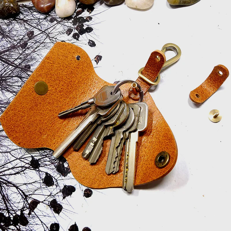 Blongk чехол для автомобильных ключей на талии маленький органайзер из натуральной