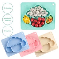 cartoon food container suction cup baby eating tableware non slip dinner plate eating dinnerware anti hot training plate