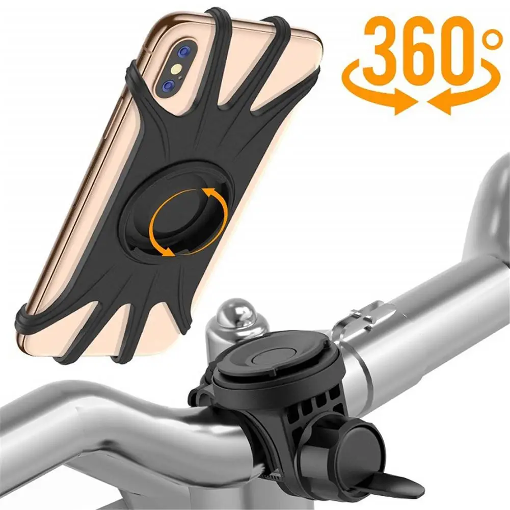 

New Universal Bicycle Phone Holder for IPhone 7 XS Max for Xiaomi Detachable 360 Rotating Bike Motorcycle Mobile Phone Holder