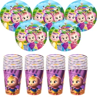 baby shower decorate cups plates kids favors pet crying baby theme dishes glass birthday events party tableware 120pcslot