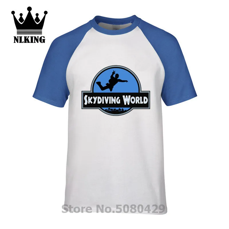 Streetwear World Skydiver Gift T-Shirts Men Dangerous Skydiving Funny Men's Pure Cotton tshirts Short Sleeves T Shirts | Мужская