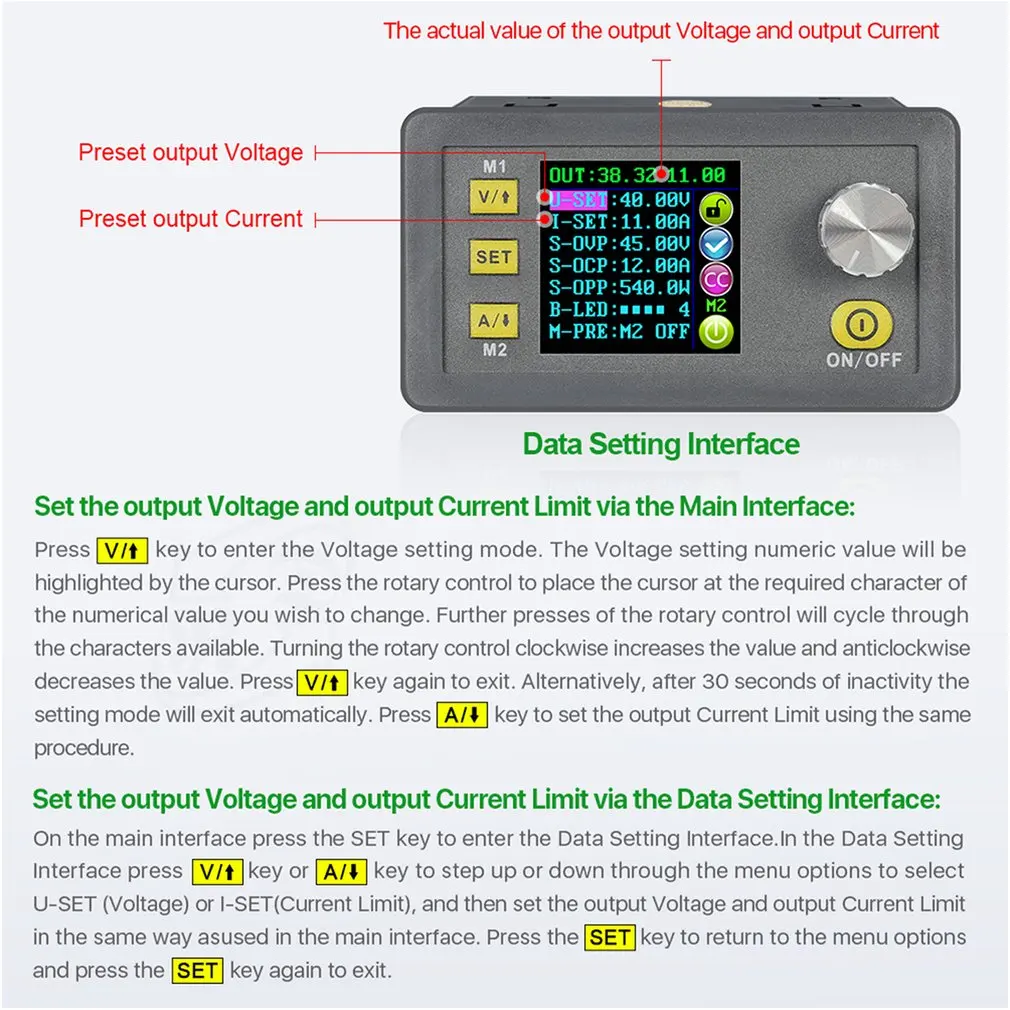 DPS5015 Communication Constant Voltage Current DC Step-down Power Supply Module Buck Converter LCD Voltmeter 50V 15A | Инструменты