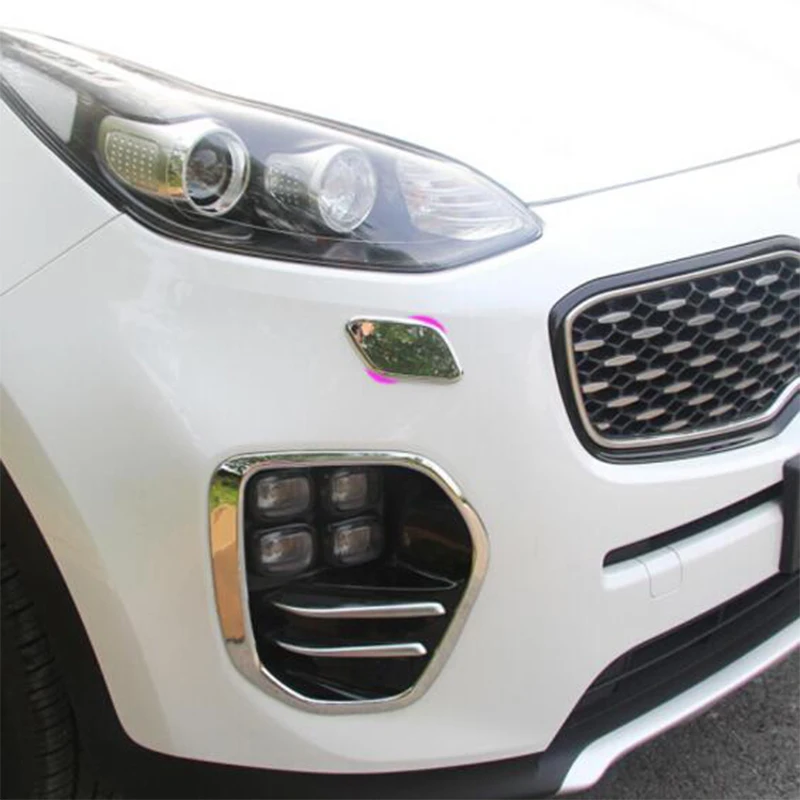 Фото Автомобильные хромированные накладки из АБС-пластика для KIA Sportage 4 QL KX5 2016 2017 2018, 2 шт. №2