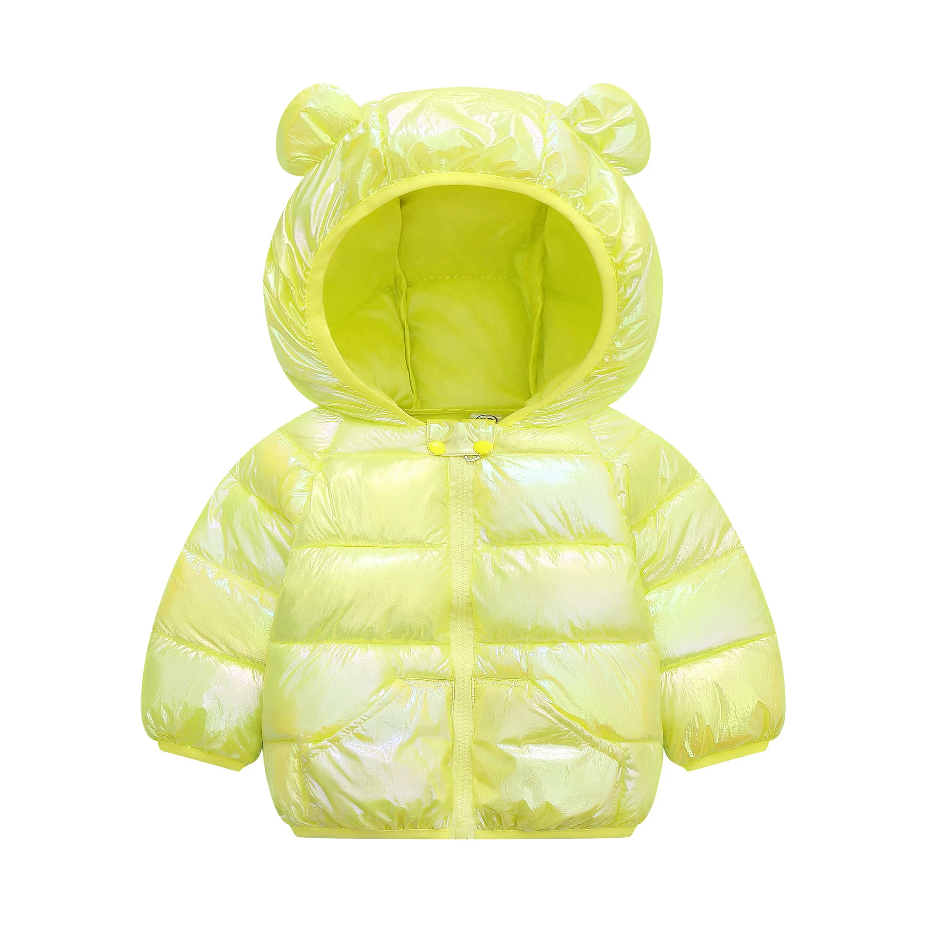 

ZWY1463 Boys Girls Jacket 2021 Winter Kids Printing Zipper Down Jacket Baby Warm Hooded Coat Children Fashion Casual Jackets