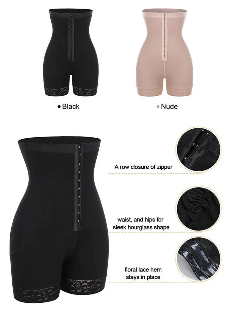 

Push Up Underwear Plus Shapewear Fitness Waist Trainer Corset Butt Lifter Firm Control Tummy Shaper Hooks Plus Size Booty Lift