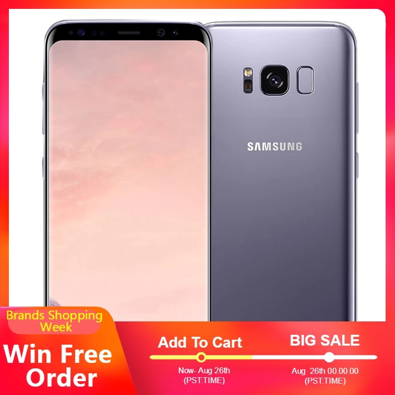 Samsung GALAXY S8 Plus + 4G LTE мобильные телефоны 6 2 &quotAndroid 7 0 Snapdragon 835 4 Гб ram 64 rom 2960x1440 12 МП