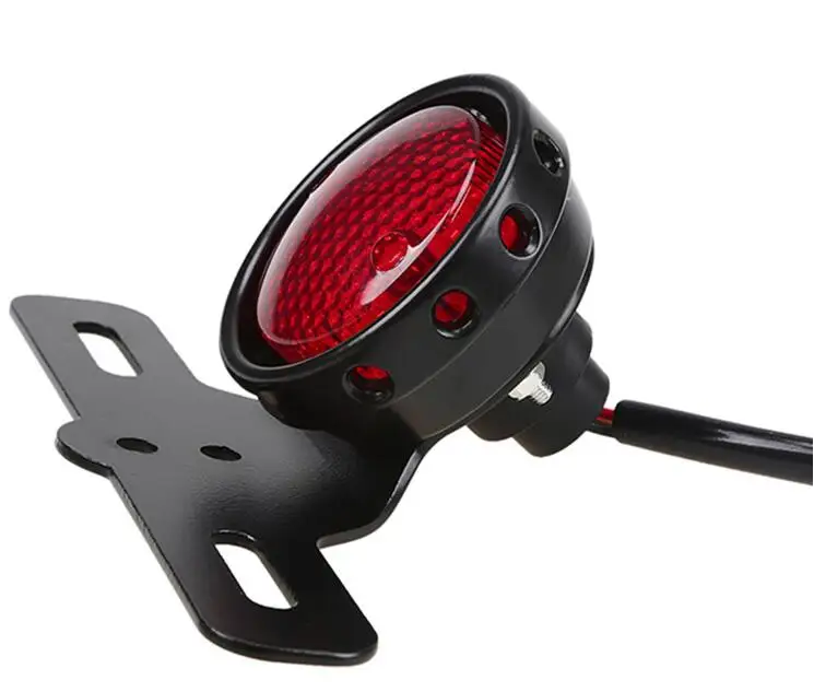 Мотоциклетные светодиодные Ретро красные задние стоп-сигналы стоп лампы с
