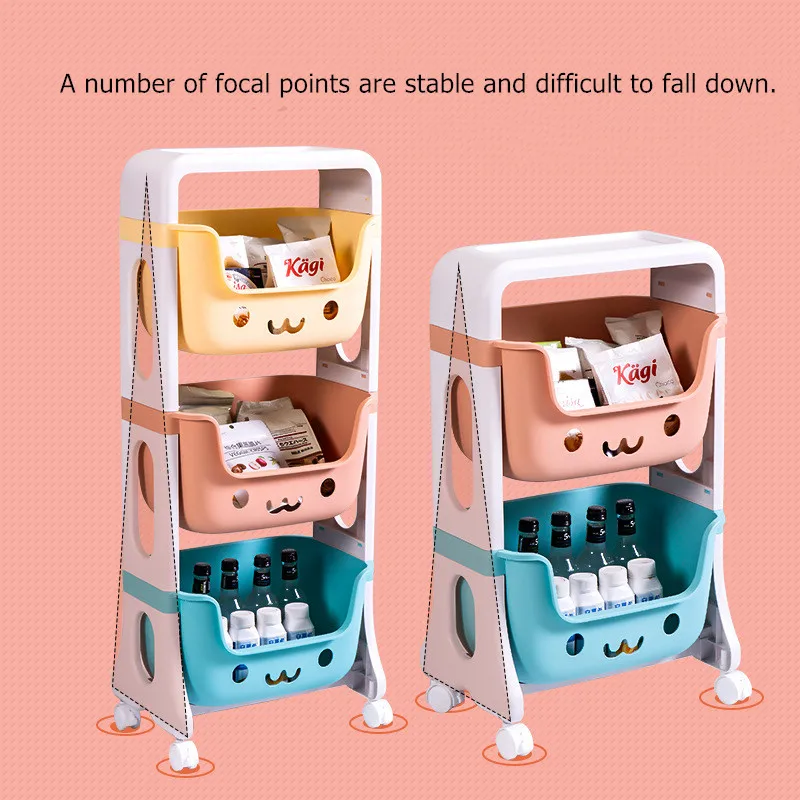 Стеллаж для хранения игрушек дома спальни тележка Детская прикроватная