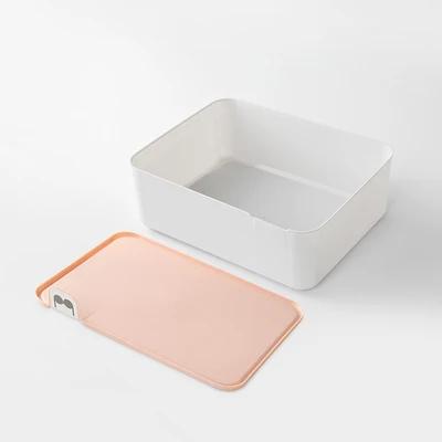 1Grid Pink Штабелируемый многослойный нижнее белье креативный ящик для хранения домашнего шкафа ящика шкафа Органайзер кейс носки трусики бюстгальтер для хранения дома - Цвет: 1Grid Pink