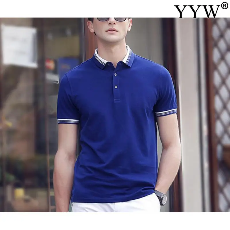 

Мужская футболка с коротким рукавом, отложным воротником и коротким рукавом