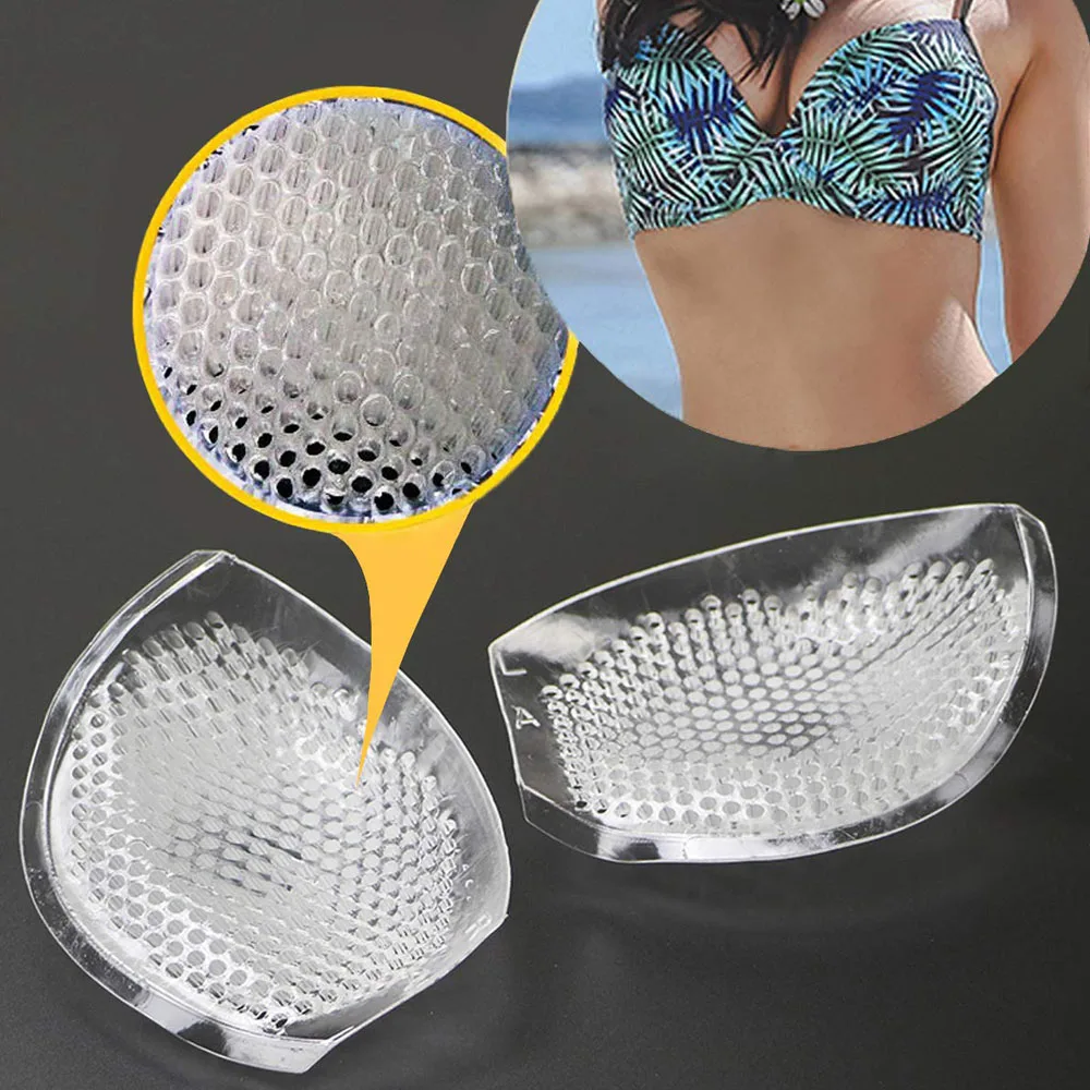 

Silicone Gel Bra Pads Clear Push Up Breast Cups Increase Inserts Breathable and Reusable Breast Enhancers Your Cup Size