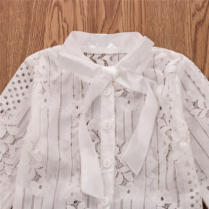 2 шт. кружевная блузка с цветочным принтом и юбка | Мать ребенок