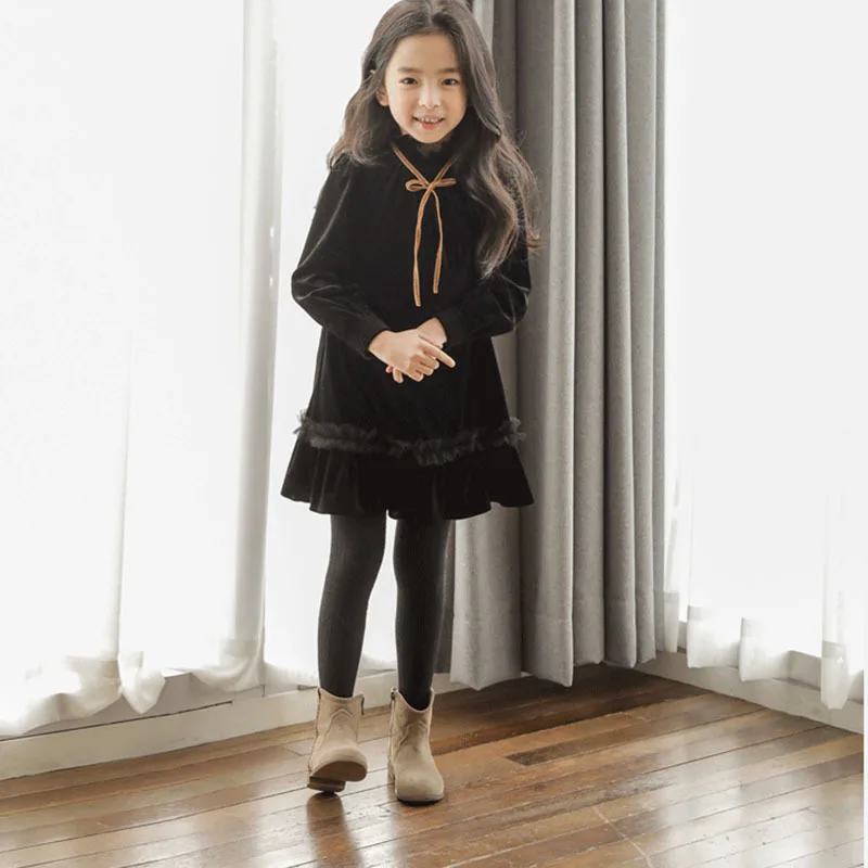 Флисовое платье для больших девочек сезон осень-зима Новое поступление 2019 года