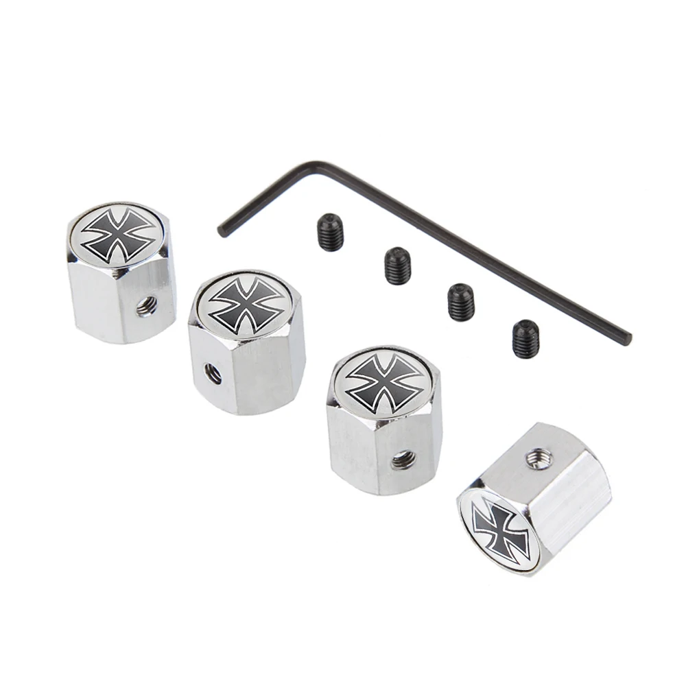 Колпачки для клапанов шин стайлинга автомобиля аксессуары крестового логотипа