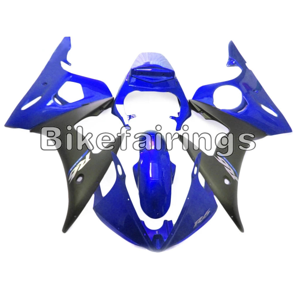 

Motorcycle Injection Plastic Blue and Matte Black Covers For Yamaha YZF-600 R6 2003 2004 2005 R6 03 04 05 Cowlings