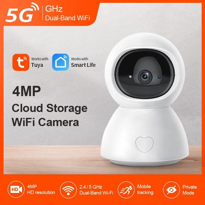 INQMEGA Tuya умная 5G 4MP Wifi камера домашняя камера безопасности s ip камера с режимом конфиденциальности для детей Поддержка Google Home Alexa - изображение