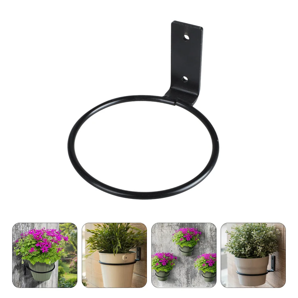 

2Pcs Wall Mount Pot Holder Planter Hanger Hook Ring Bracket for Balcony Garden