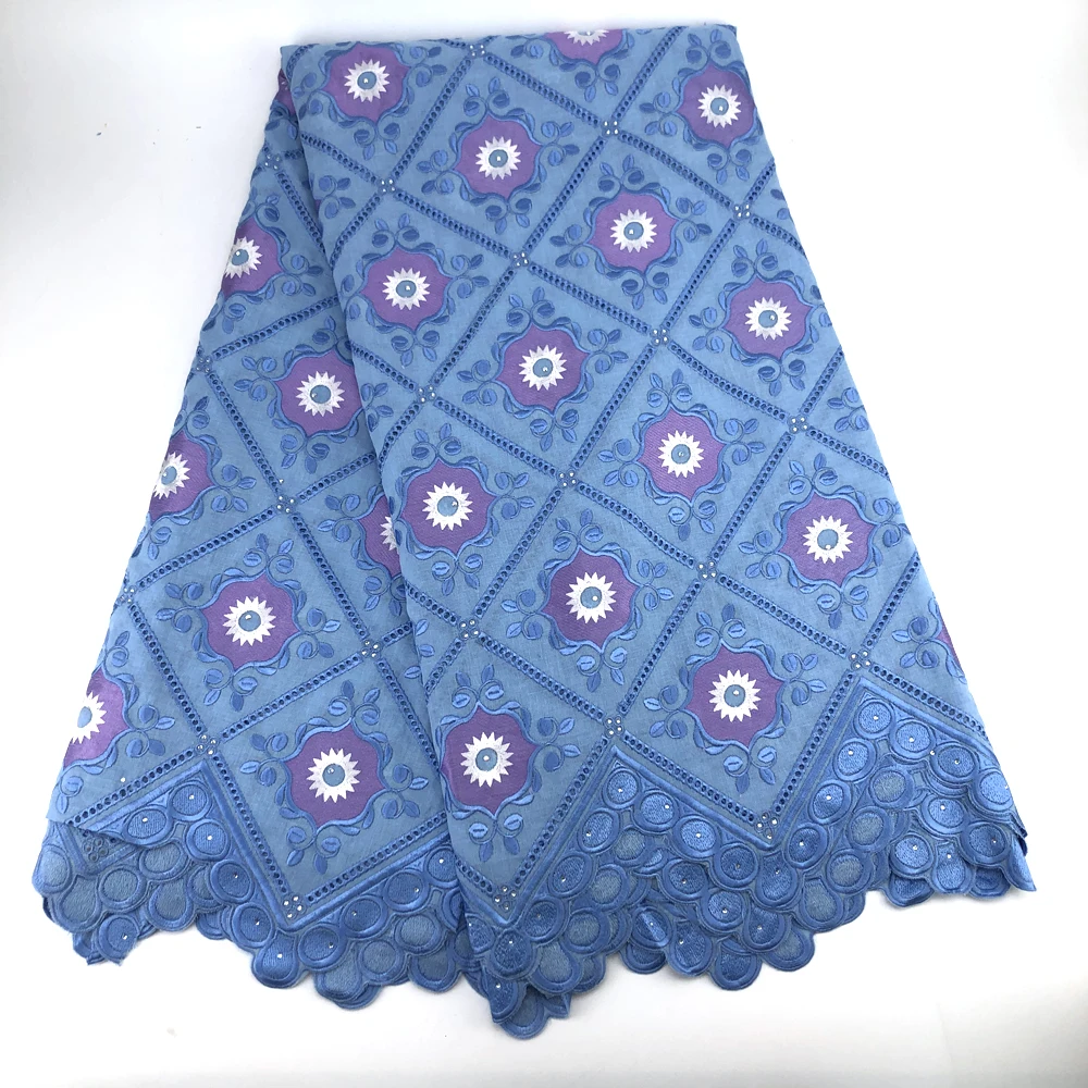 Высококачественная бежевая африканская швейцарская вуаль 074 кружевная