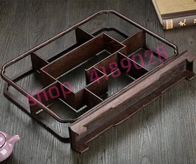 Твердая древесина куриное крыло дерево квадратный (большой размер) curio полки