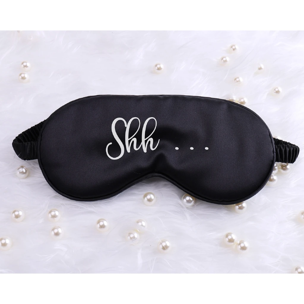 Маски для глаз сна персональный текст Ваше Имя Монограмма розовый черный