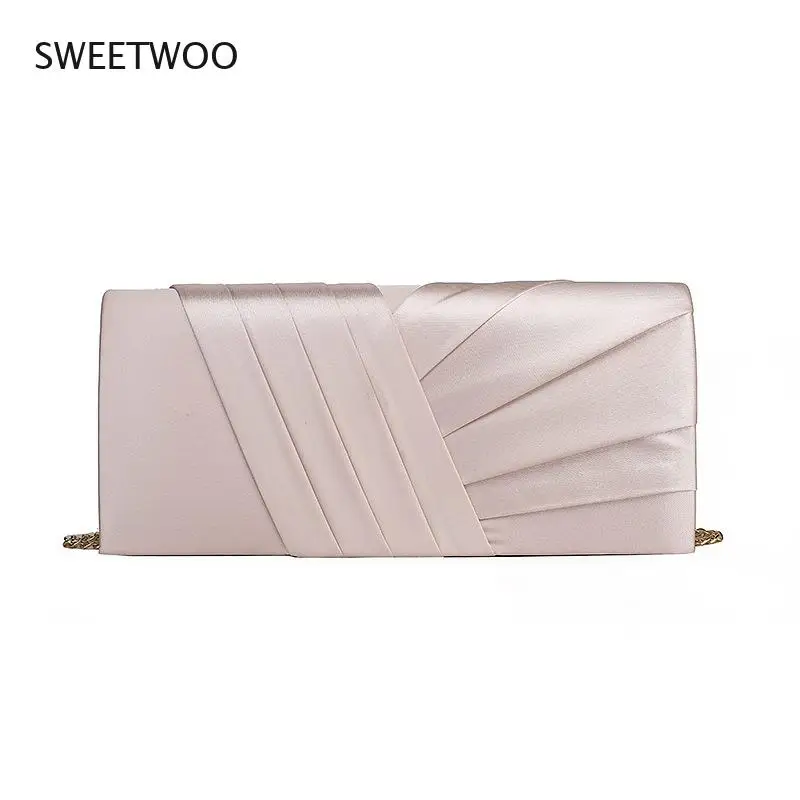 

Evening Dress Bag Horizontal Square Shoulder Chain Messenger Bag Female High Quality Baguette Bag Women Crossbody Clutch Fashion
