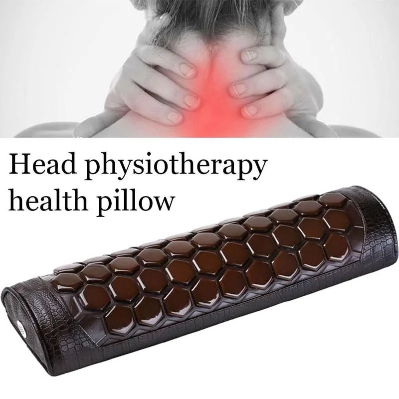 

Relax Heating Hexagon Jade Tourmaline Germanium Stone Jade Cervical Pillow Pr-p002 Massage Relaxant Cervical Tourmaline