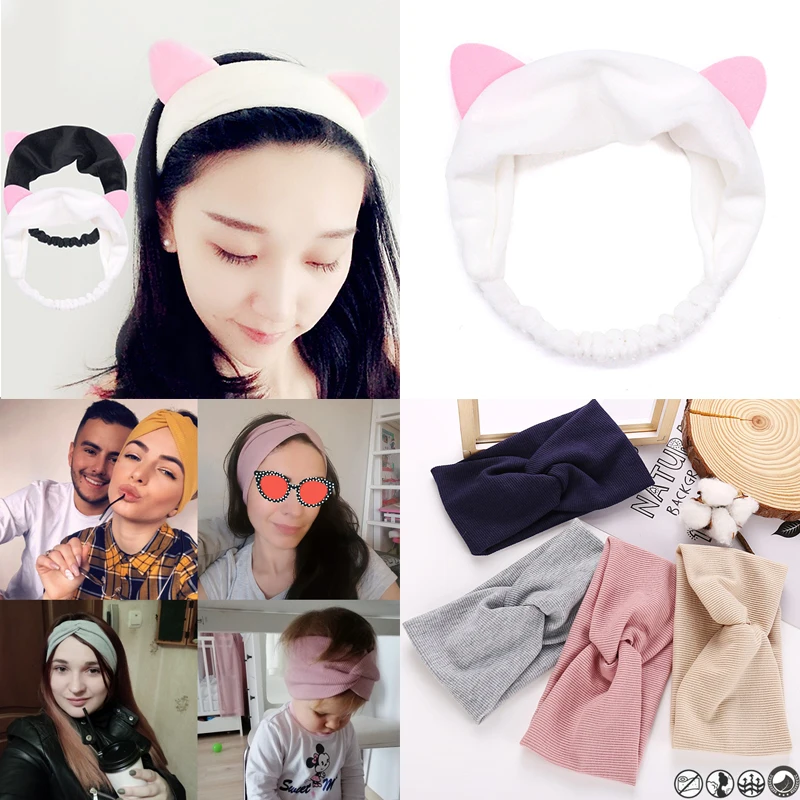 Женская повязка на голову 17KM новогодняя из хлопка с изображением единорога