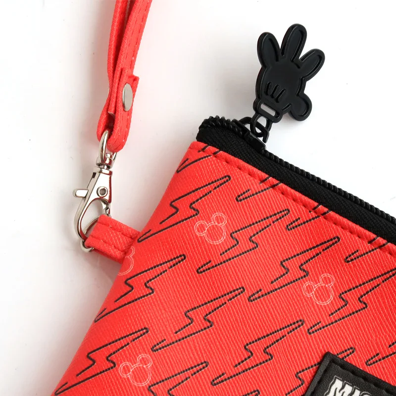 

Red Flash Disney Mickey Mouse Cosmetics Storage Bag Creative PVC Washable Portable Pencil Case Travel Make Up Handbags For Women