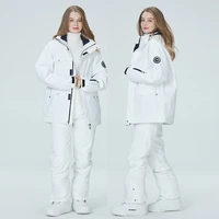 2022 new winter outdoor snowsuit for mens womens ski suit with hoodie waterproof jacket pants windproof snow snowboard jacket