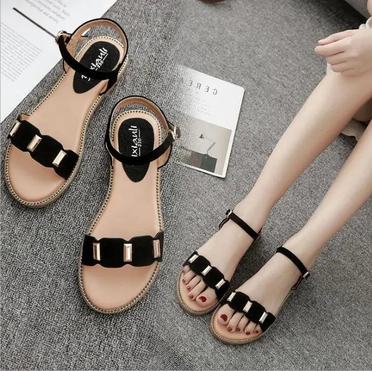 

Summer Women Sandals Fashion Fashion shoes 2020 Ladies Shoes PU Leather Flat Sandals