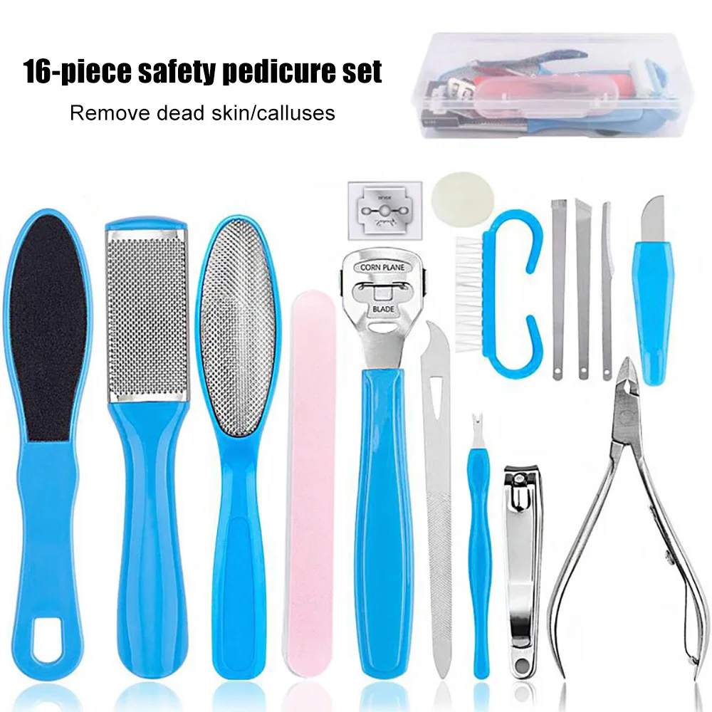 

Professional Foot Care Kit Foot millstone Pedicure Set Foot Grinder Rasp FileTools Nail Care Dead Skin Remove Set10/14/16/20pcs