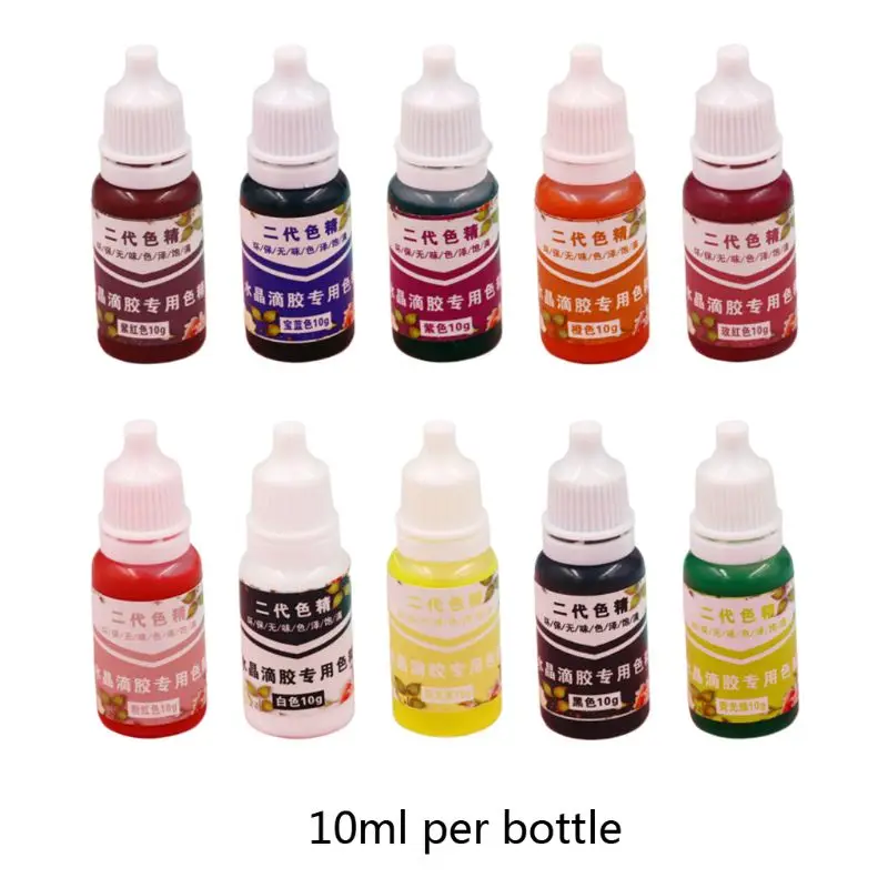 

10 Pcs/set Resin Pigments Highly Concentrated Oily Colorant DIY Crafts Jewelry Crystal Epoxy Color Paint 517F