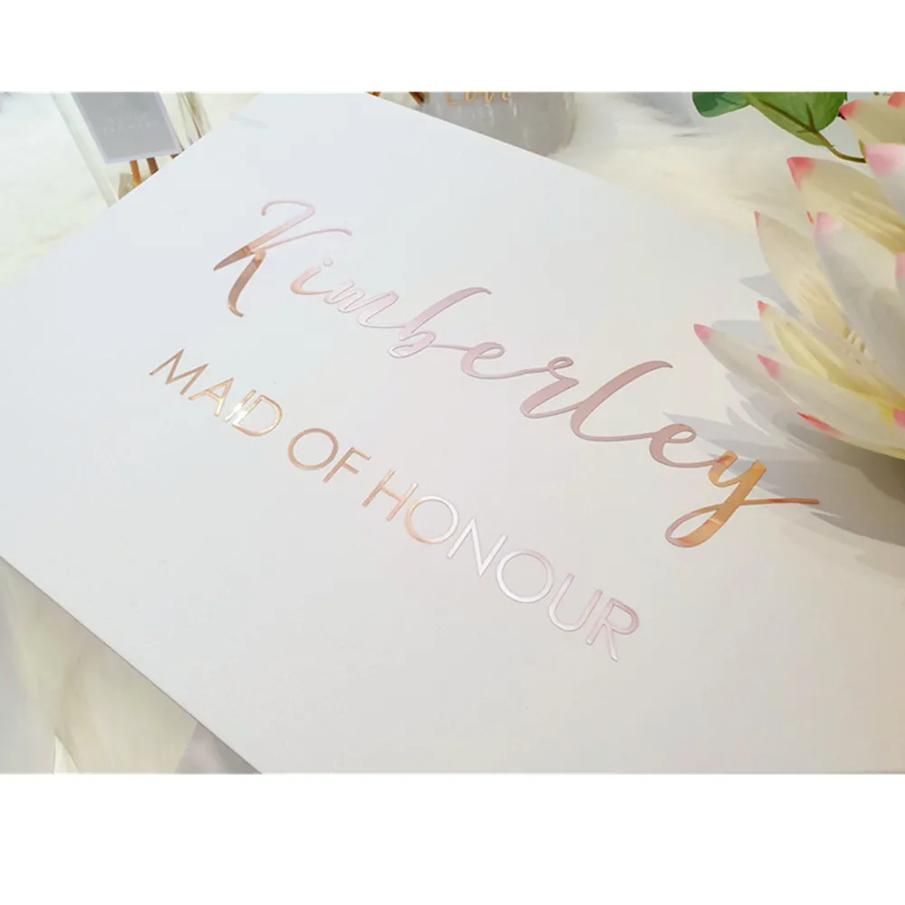 personalize bridesmaid box custom thank you gift boxes Christmas birthday flower girl wedding Keepsake proposal | Дом и сад