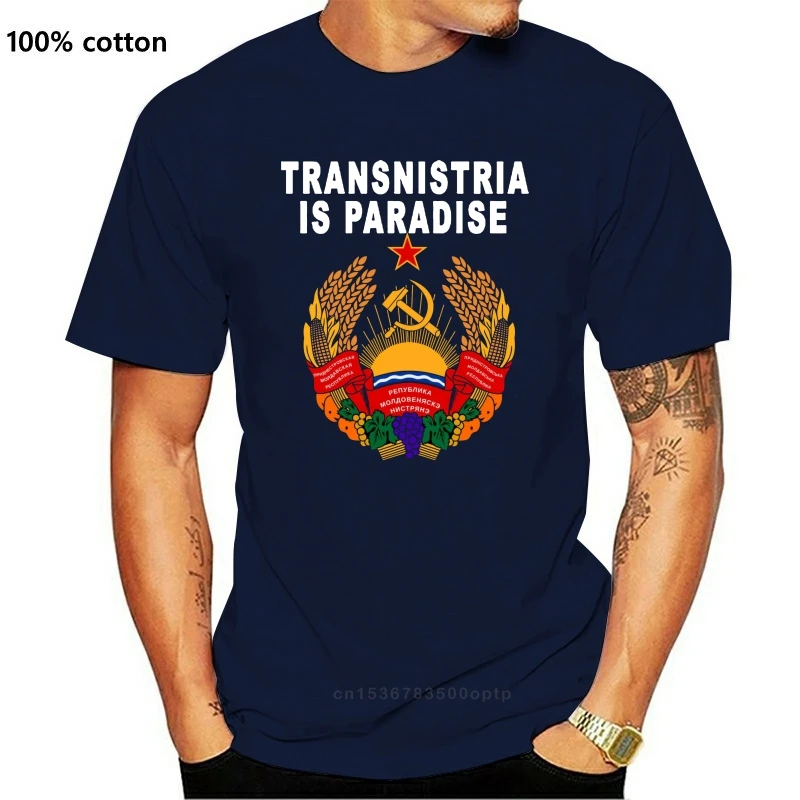 

New 100% Cotton O-neck Custom Printed Men T shirt Transnistria Is Paradise Funny Soviet Communist Women T-Shirt