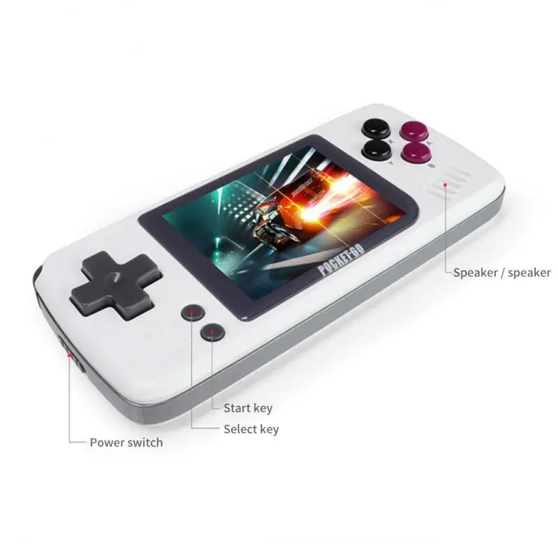 Игровая консоль V2 PocketGo в стиле ретро приставка с экраном 2 4 дюйма картой TF 32 ГБ