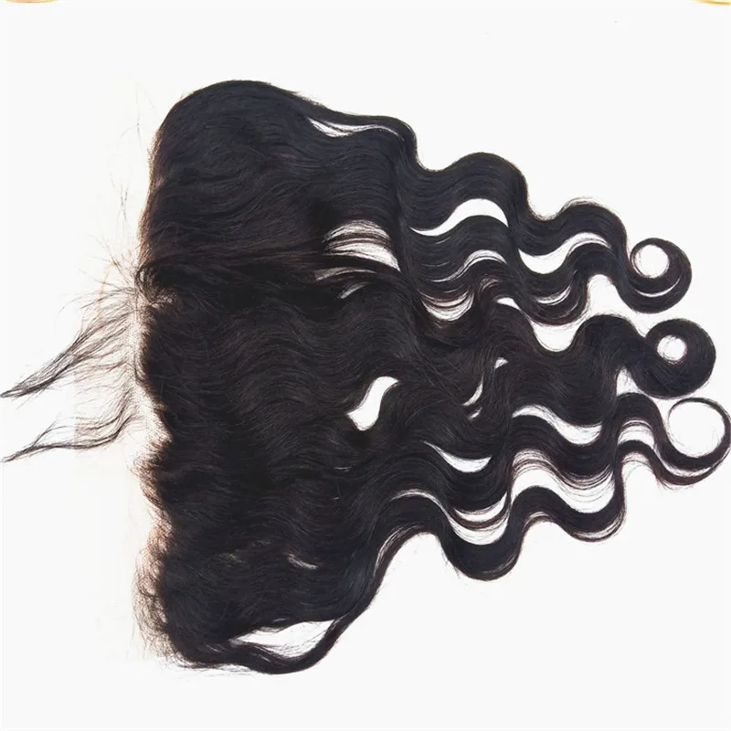 Девственные человеческие волосы пучок с тела волна Кружева Закрытие свободная