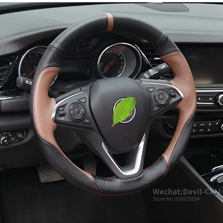 

For Buick Regal Hand stitch steering wheel cover Premium suede leather high-end durable grip cover auto Parts car assessoires