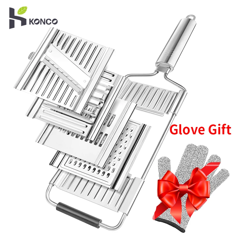 Терка из нержавеющей стали Konco многофункциональный измельчитель овощей фруктов
