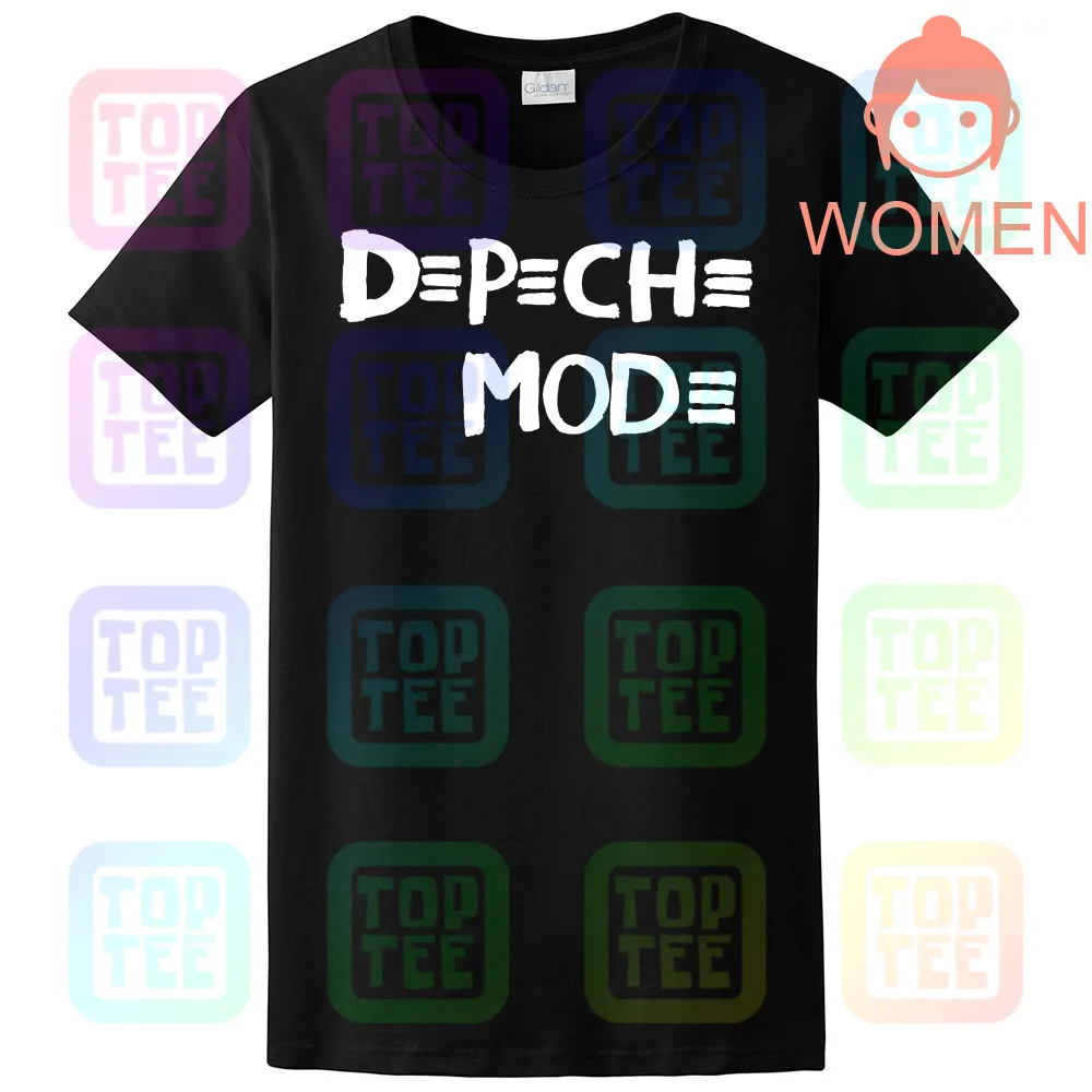 WOMEN-BLACK Depeche рубашка Mode футболка унисекс Тур размеры 1988 США все s черная полоса для мужчин новинка 4 - Цвет: WOMEN-BLACK