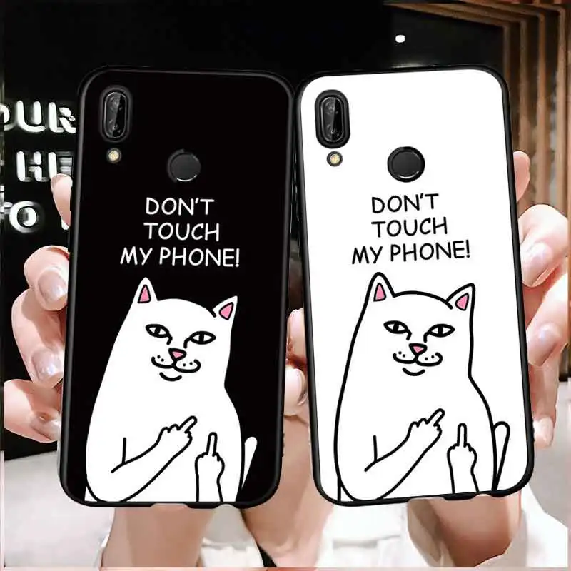 Чехол RKQ Funny Don't Touch My Phone чехол для huawei P Smart P10 P20 P30 Lite 2019 Honor 7X8X9 mate 10 20X lite pro