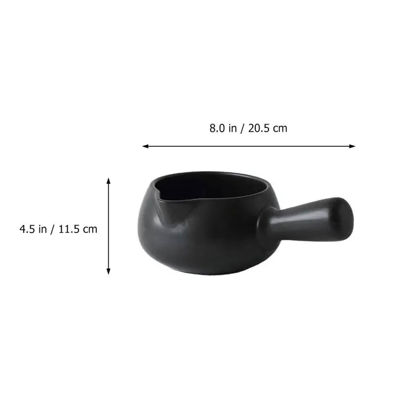 

1Pc Creative Household Professional Milk Stockpot Complementary Food Compact Non-Stick Pot Milk Stockpot (Black)