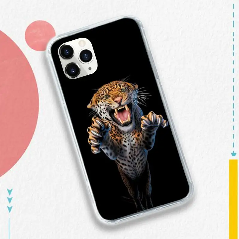 

leopard Tiger lion animal ferocious Phone Case for iPhone 11 12 pro XS MAX 8 7 6 6S Plus X 5S SE 2020 XR