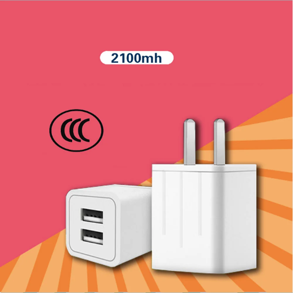 Устройство зарядное универсальное с двумя USB портами 5 В/100 А|Кабели передачи