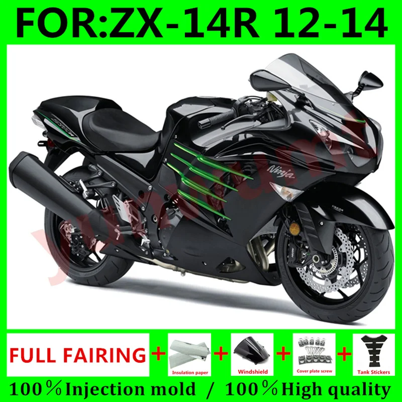 

Обтекатели для мотоциклов KAWASAKI ZX-14R 12 13 14 15 ZX14R ZX 14R 2012 2013 2014 комплект обтекателей для кузова зеленый черный