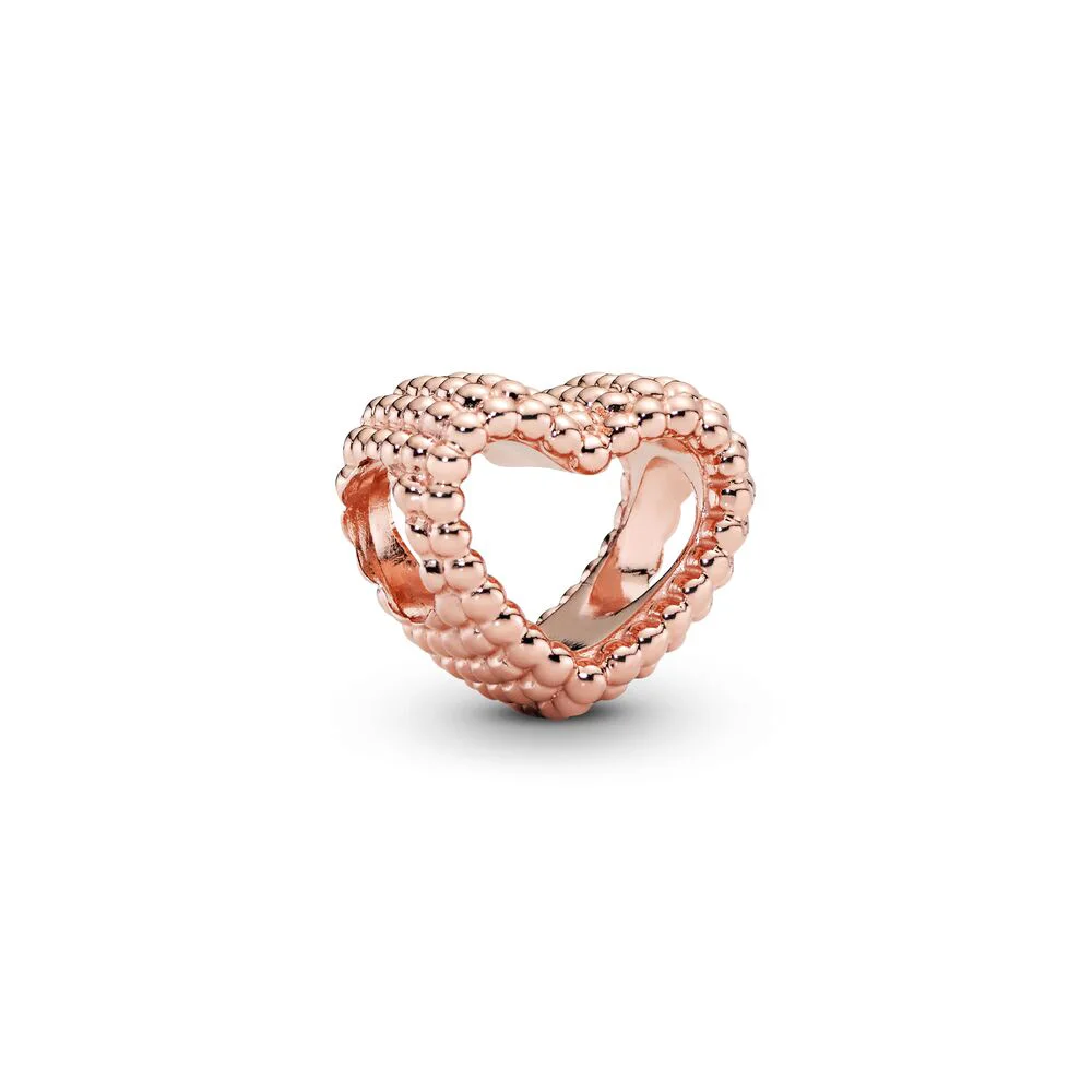 

Original 925 Sterling Silver Charm Bead Rose Gold Heart Diy Crown Elk Bead For Women Diy Pandora Charm Bracelet Necklace