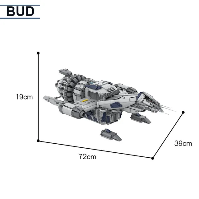 

BUD Moc City Space Station MOC Sci-Fi TV Series Firefly Serenity Malcolm Spaceship With Shuttles Building Blocks Toy