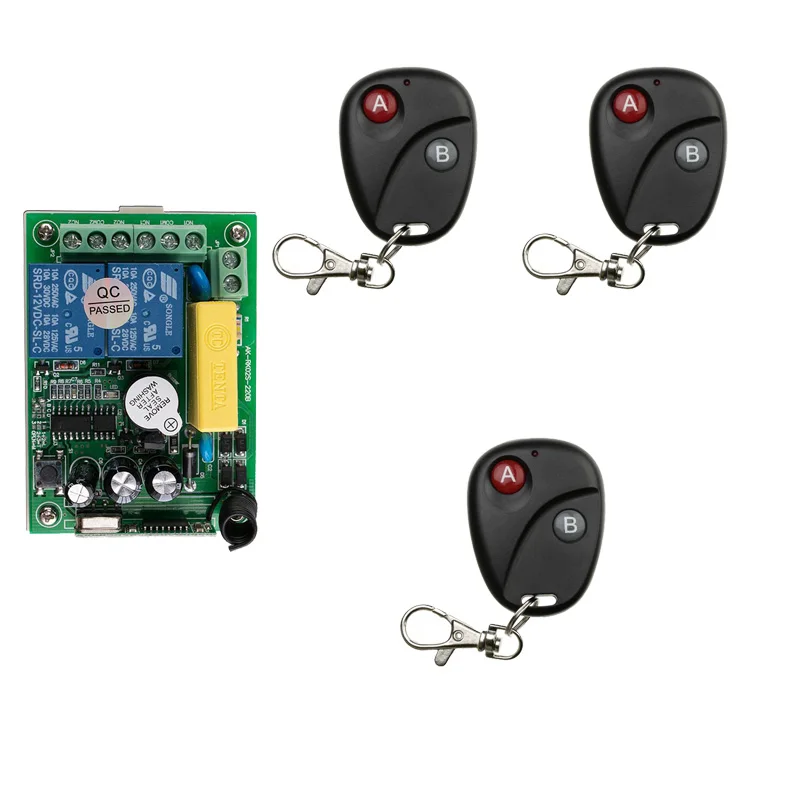 AC220V 2CH 2Channe беспроводной фотоприемник + передатчики для бытовой техники ворота