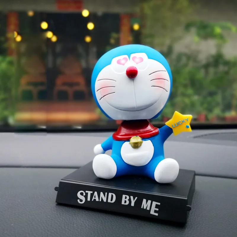 Детская Игрушечная модель Doraemon с вращающейся головой 11 см украшение для