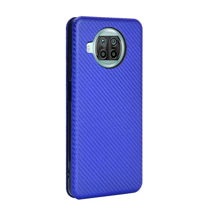 

Flip Carbon Fiber Leather Case Magnetic Case Card Wallet Cover For Xiaomi Mi 10T Lite Case Protective Case Phone Case KS0933