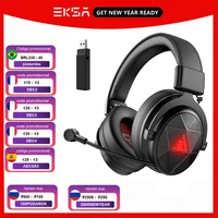 eksa e910 5 8ghz wireless gaming headphones with enc mic 15ms low latency wireless headset gamer 7 1 surround for ps4ps5pctv